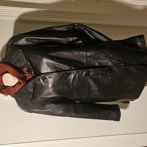 Worthington Black Lambskin Coat